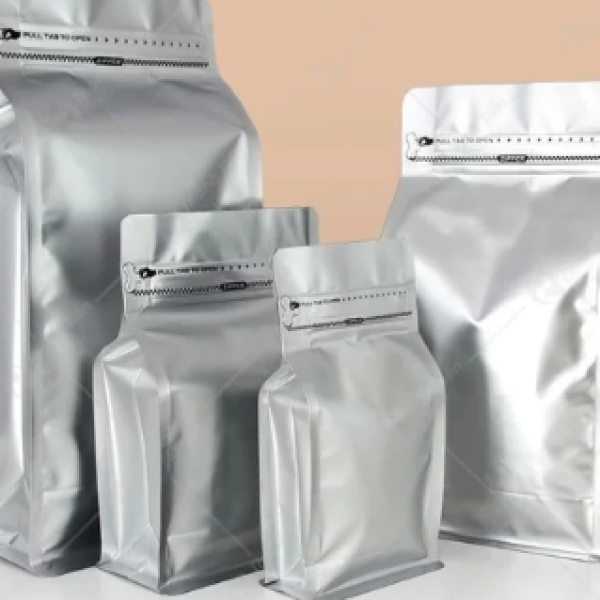 Túi Zip 8 Cạnh Nhôm Bạc